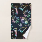 étoile de fusée néon (Serviette à main)