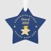 Étoile de graduation Royal Blue et Gold moderne (devant)