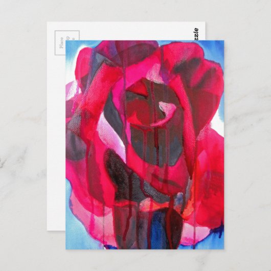 Etoile de Holland modern roos originele kunst Briefkaart (Voorkant / Achterkant)