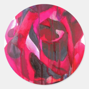 Etoile de Holland modern roos originele kunst Ronde Sticker