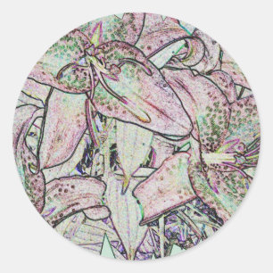 Étoile de lampadaires dans des autocollants crayon