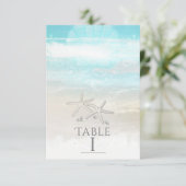 Étoile de mer blanche de plage Numéro de table élé (Debout devant)