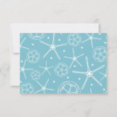 Étoile de mer blanche et sarcelle Réponse RSVP de  (Dos)