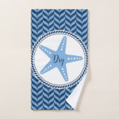 Étoile de mer bleue marine côtière (Serviette à main)