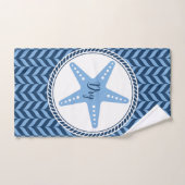 Étoile de mer bleue marine côtière (Serviette à main)