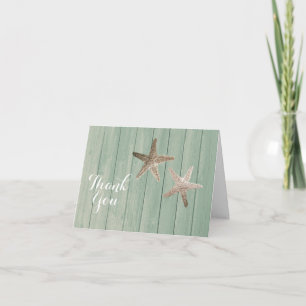 Étoile de mer dorée & Bois Elegant Beach Merci