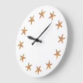 Étoile de mer en sucre, Horloge à fond blanc (Angle)