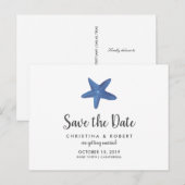 Étoile de mer | Faire-part de mariage océanique (Devant / Derrière)