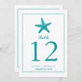 Étoile de mer gracieuse | Numéro de table (Devant / Derrière)