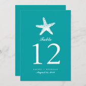 Étoile de mer gracieuse | Numéro de table (Devant / Derrière)