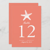 Étoile de mer gracieuse | Numéro de table (Devant / Derrière)