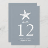 Étoile de mer gracieuse | Numéro de table (Devant / Derrière)