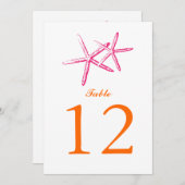 Étoile de mer maigre | Numéro de table (Devant / Derrière)