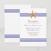 Étoile de mer nautique - Invitation de réception (Devant / Derrière)