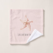 Étoile de mer pêche mieux à la plage (Gant de toilette)