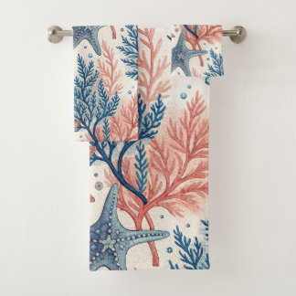 ETOILE DE MER TAN BLEU CORAIL ET PLANTES AQUATIQUE