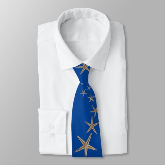 Étoile de mer tombante cravate bleu marine (Attaché)
