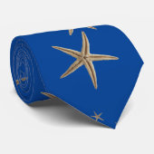 Étoile de mer tombante cravate bleu marine (Roulé)