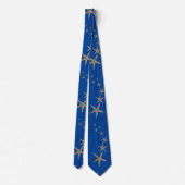 Étoile de mer tombante cravate bleu marine (Dos)