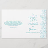 Etoile de mer & tourbillons bleu blanc programmes  (Devant)