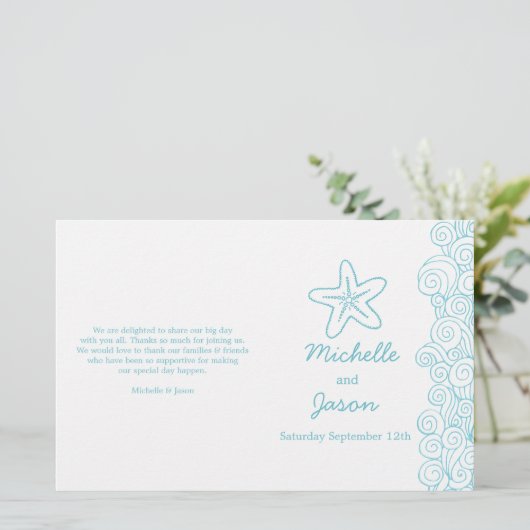 Etoile de mer & tourbillons bleu blanc programmes  (Debout devant)