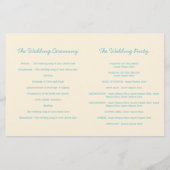 Etoile de mer & tourbillons crème bleue programmes (Dos)