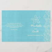 Etoile de mer & tourbillons crème bleue programmes (Devant)