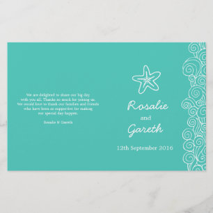 Etoile de mer & tourbillons Programme de mariage v