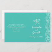 Etoile de mer & tourbillons Programme de mariage v (Devant / Derrière)