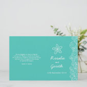 Etoile de mer & tourbillons Programme de mariage v (Debout devant)