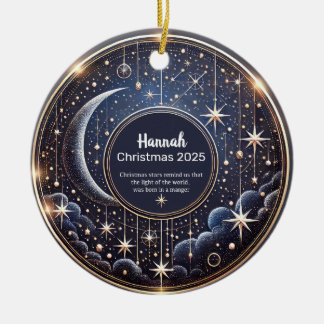 Étoile de Noël Ornement Personnalisé