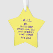 Étoile de Noël/Parents À La Fille/Vous Brille Comm (devant)