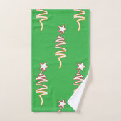 Étoile de Noël Verte Vacances  (Serviette à main)