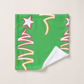Étoile de Noël Verte Vacances  (Gant de toilette)