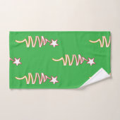 Étoile de Noël Verte Vacances  (Serviette à main)