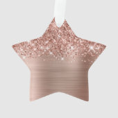 Étoile de nom glamour or rose scintillant (dos)