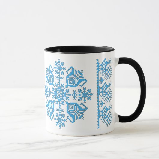 Étoile de tulipe avec la tasse de paons (bleu et (Droite)