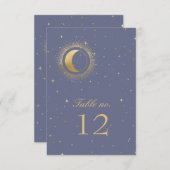 étoile d'or céleste numéro de table mariage (Devant / Derrière)