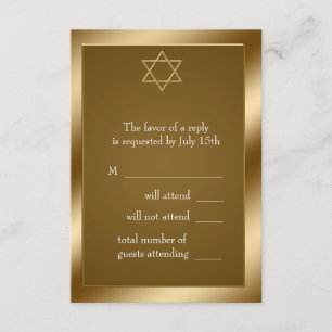 Étoile d'or de David RSVP