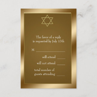 Étoile d'or de David RSVP