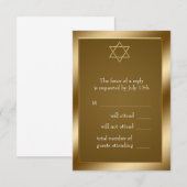 Étoile d'or de David RSVP (Devant / Derrière)