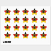 Étoile Drapeau allemand avec Sticker en crête (étoile) (Feuille)