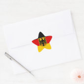 Étoile Drapeau allemand avec Sticker en crête (étoile) (Enveloppe)