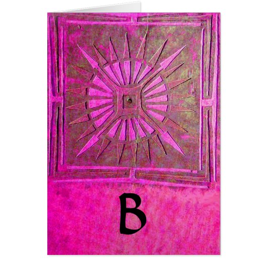 ÉTOILE DU MATIN Rose, Fuchsia Noir, Monogramme (Devant)