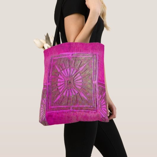 ÉTOILE DU MATIN, Sac Fuchsia roseTote (De près)