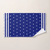 Étoile Élégante Bleu et Blanc (Serviette à main)