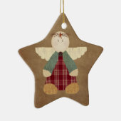 Étoile En Céramique Ange primitif Ornement (Droite)