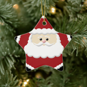 Étoile En Céramique Carton mignon Ornement du Père Noël