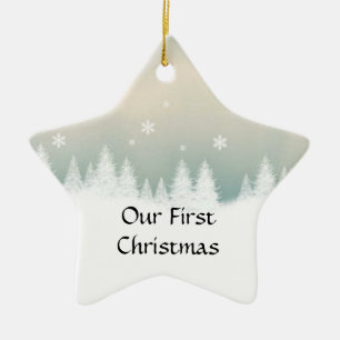 Étoile En Céramique Notre premier ornement d'étoile de Noël