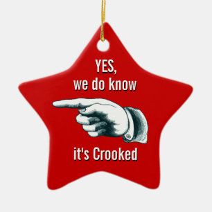 Étoile En Céramique Ornement cadeau Arbre de Noël Crooked